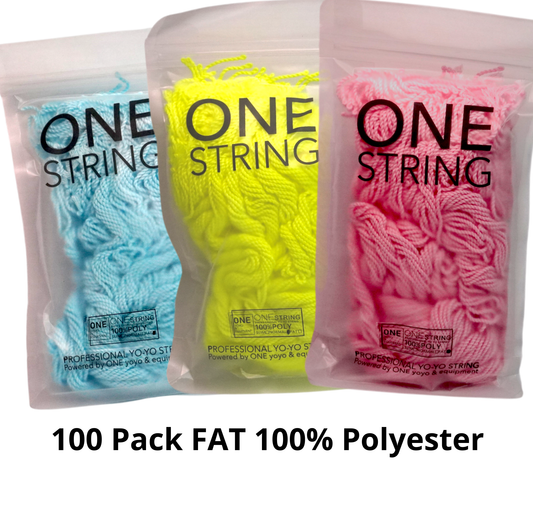 100 Pack FAT 100% Polyester Cuerdas de yoyo ONE YOYO & EQUIPMENT