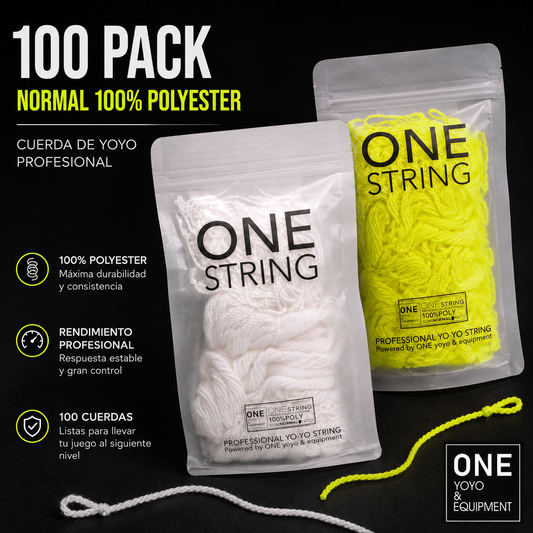 ONE YOYO & EQUIPMENT 100 Pack NORMAL 100% Polyester - Cuerda de yoyo